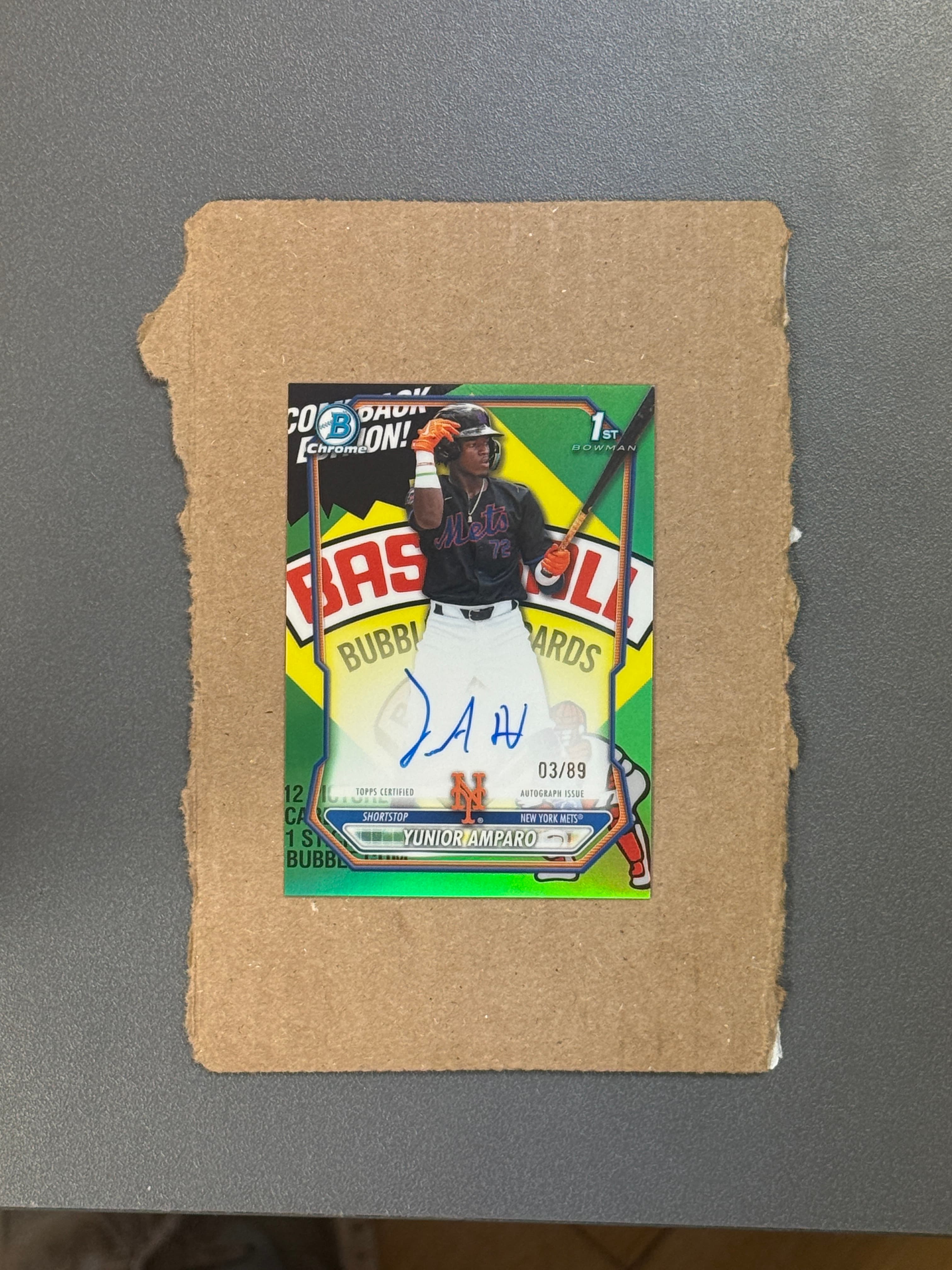 2026 Bowman Chrome Yunior Amparo Auto #CPA-YA /89