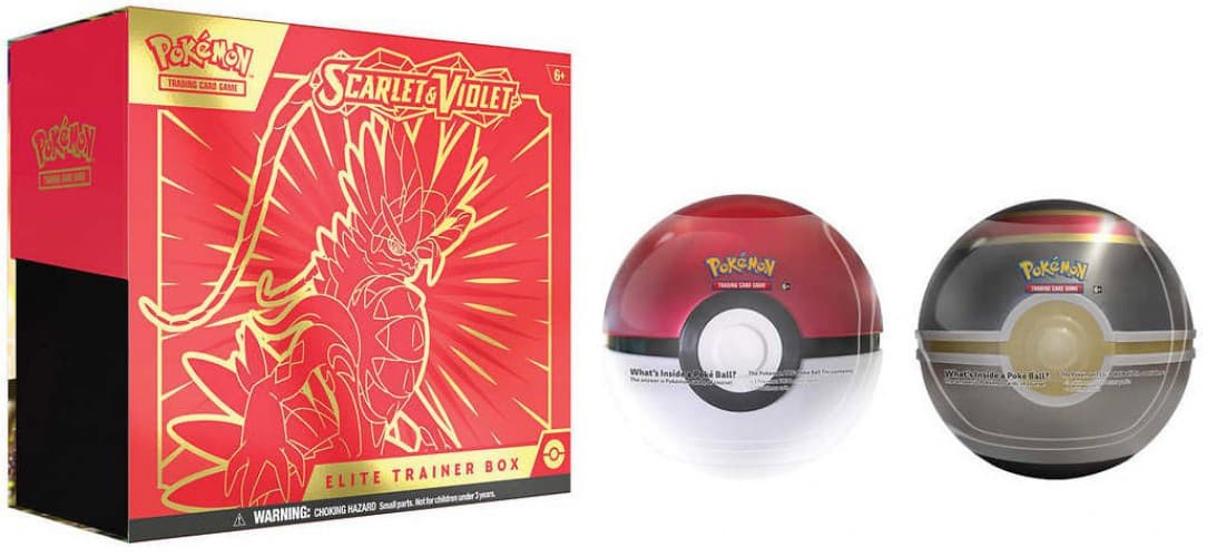 Pokemon Scarlet & Violet Koraidon Elite Trainer Box + 2 Poke Balls (Costco Bundle)