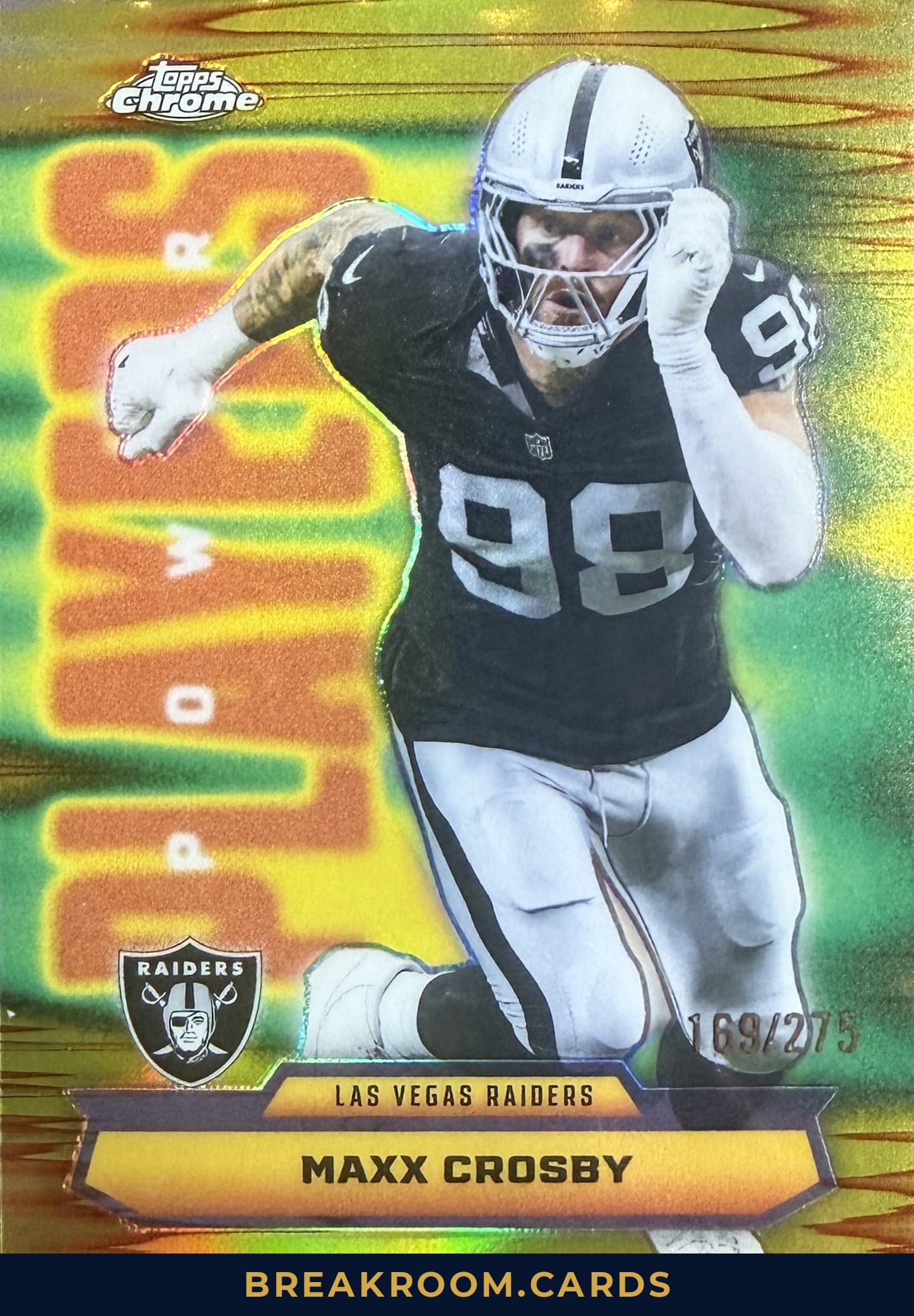 2025 Topps Chrome Football Maxx Crosby Power Players #PP-37 /275