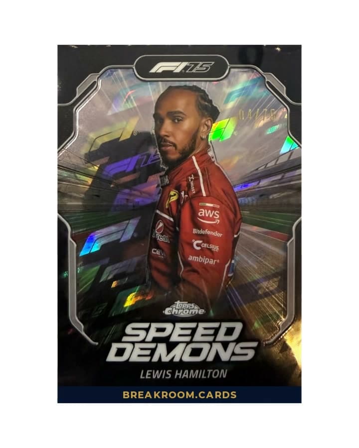 2025 Topps Chrome F1 Lewis Hamilton Speed Demons /75
