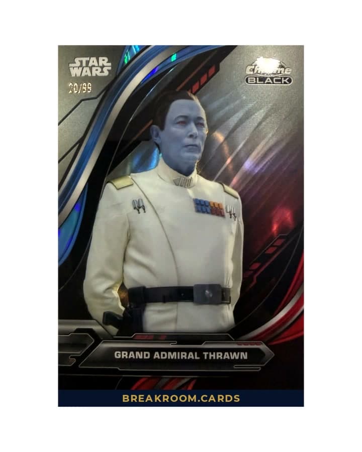 2024 Topps Chrome Black Star Wars Grand Admiral Thrawn #100 /99