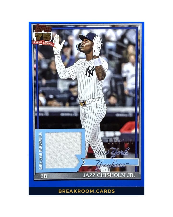 2026 Topps Series 1 Jazz Chisholm Jr. Blue #91r-jcj Relic /150