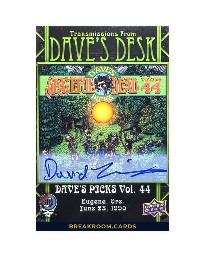 2025 Upper Deck Grateful Dead 60 Years David Lemieux Auto #DD-44 /5