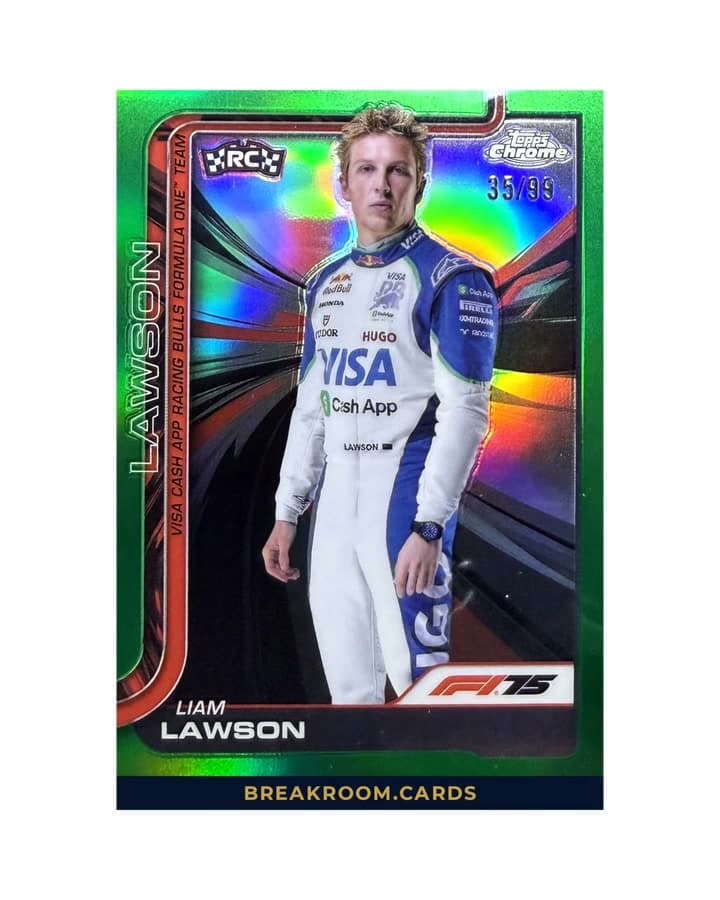 2022 Topps Chrome F1 Liam Lawson RC #11 /99