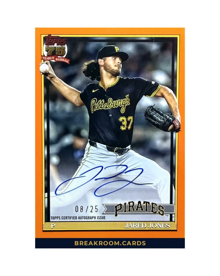 2026 Topps Series 1 Jared Jones Orange #91a-jjo Auto /25