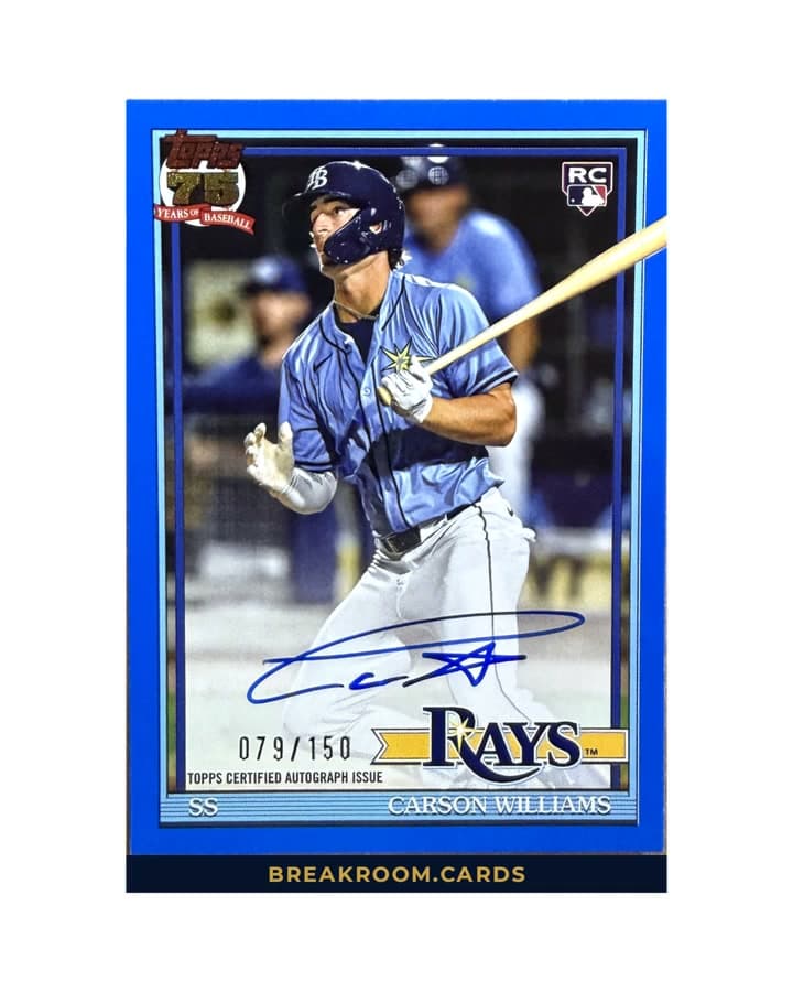 2026 Topps Series 1 Carson Williams Blue RC #91a-cw Auto /150