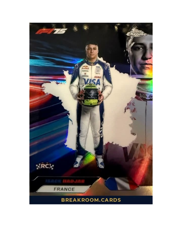 2025 Topps Chrome F1 Isack Hadjar Neon Nations