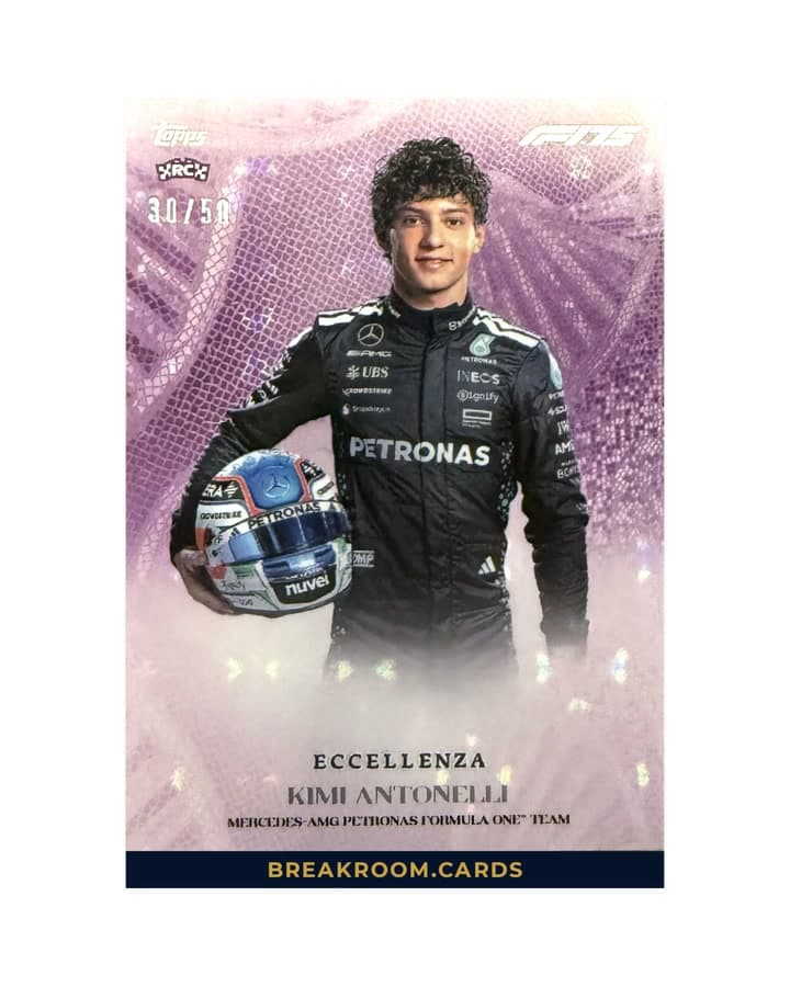 2025 Topps Eccellenza F1 Kimi Antonelli Essenza RC /50
