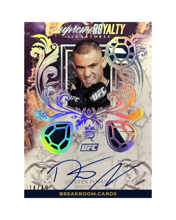 2025 Topps Royalty Dustin Poirier Supreme Royalty Signatures Auto Relic #SUR-DP