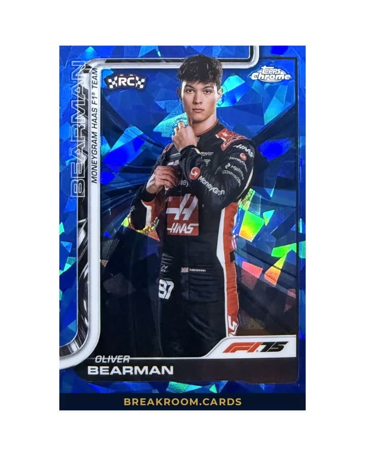 2025 Topps Chrome Sapphire Oliver Bearman RC #14