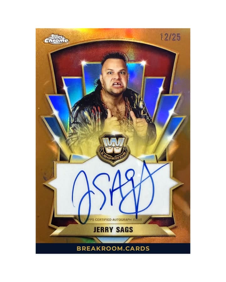 2026 Topps Chrome Wrestling Jerry Sags Auto #LCA-JS /25