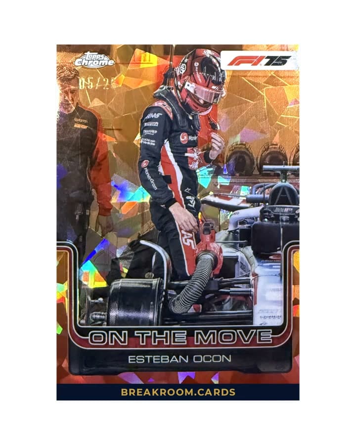 2025 Topps Chrome Sapphire Esteban Ocon Orange #130