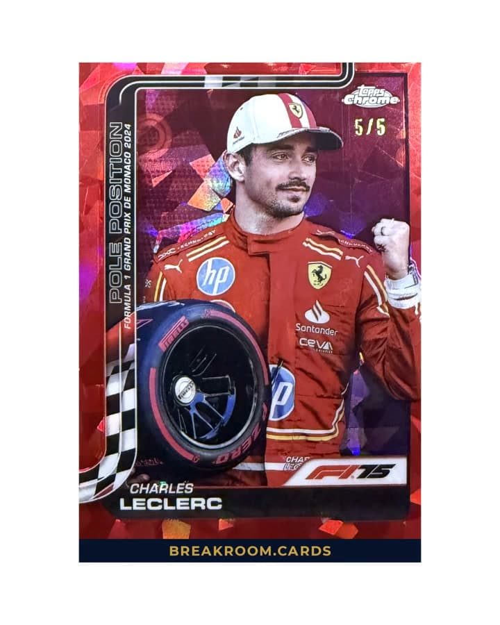 2025 Topps Chrome Sapphire Charles Leclerc Red #118 /5