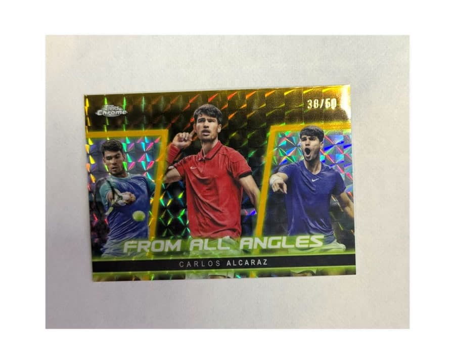 2025 Topps Chrome Tennis Carlos Alcaraz From All Angles #FAA-8 /50