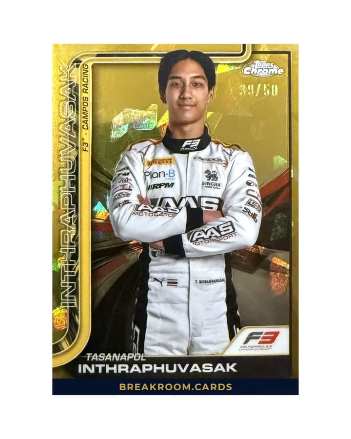 2025 Topps Chrome Sapphire Tasanapol Inthraphuvasak Gold #F3 /50