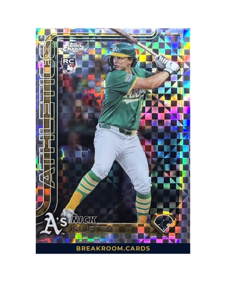 2025 Topps Chrome Baseball Nick Kurtz X-Fractor RC #USC178