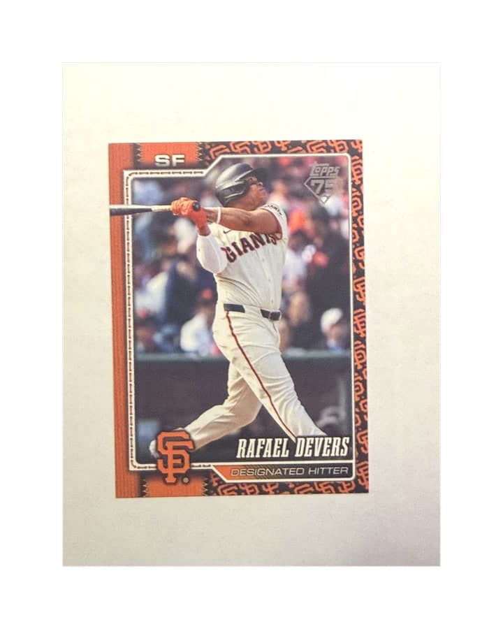 2026 Topps Series 1 #219 Rafael Devers Team Border Logo Variation SP Giants