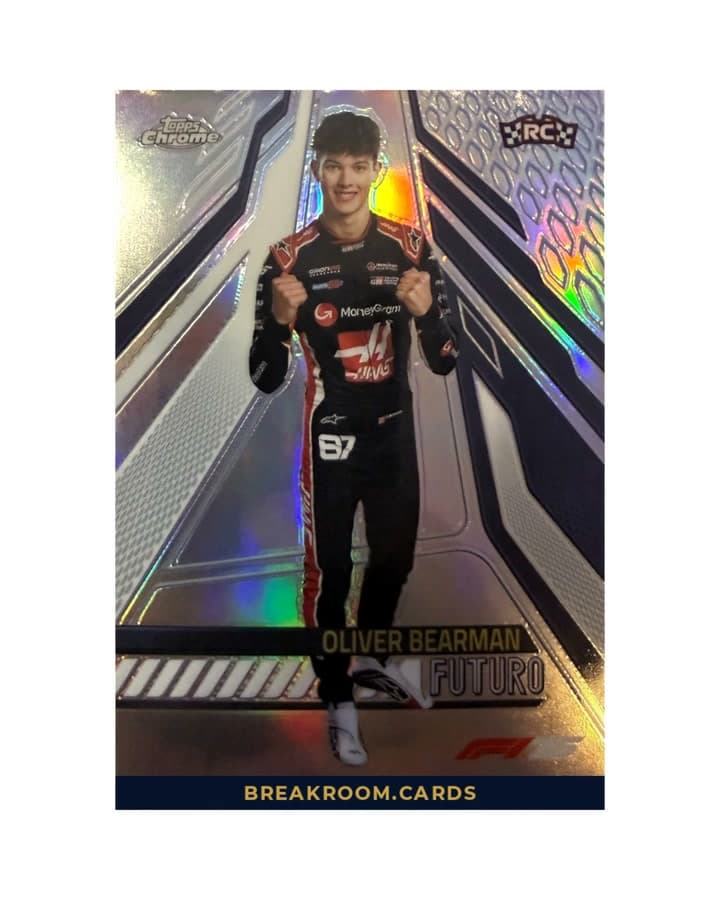 2025 Topps Chrome F1 Oliver Bearman Futuro