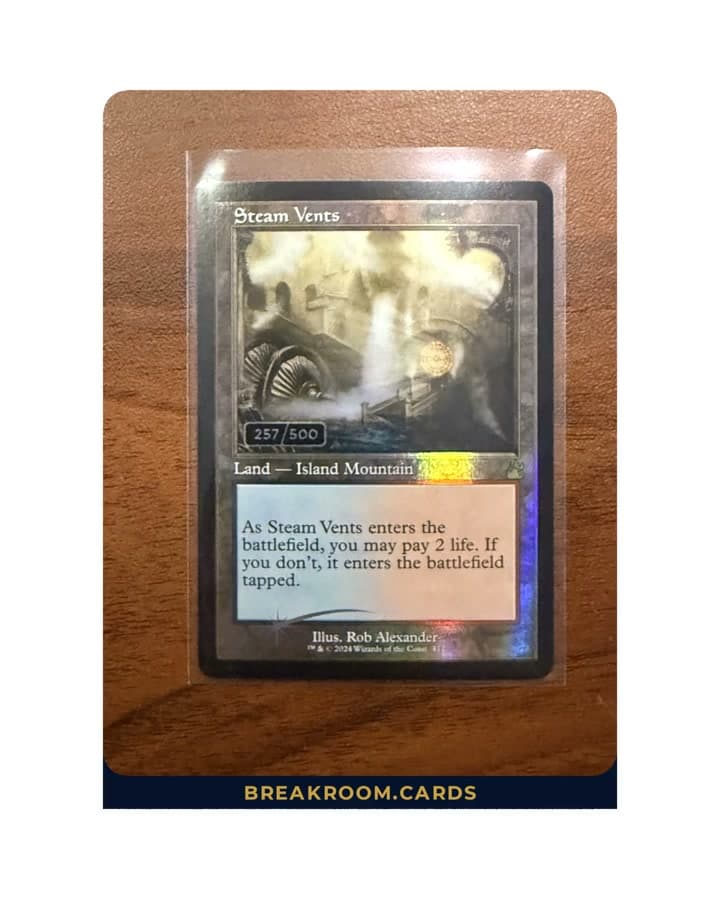 Magic the Gathering MTG Ravnica Remastered Steam Vents Retro Frame Serial /500